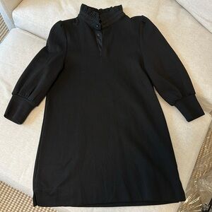 Tuckernuck Pomander Place black ruffle collar dress